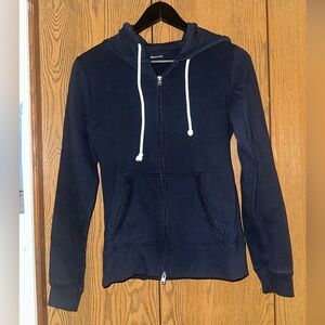 Hollister Navy Blue Zip-Up Hoodie